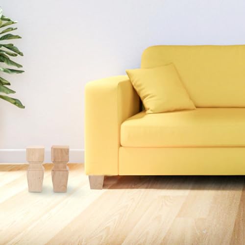 Pieds de table en bois massif 15cm accessoire de remplacement - 8