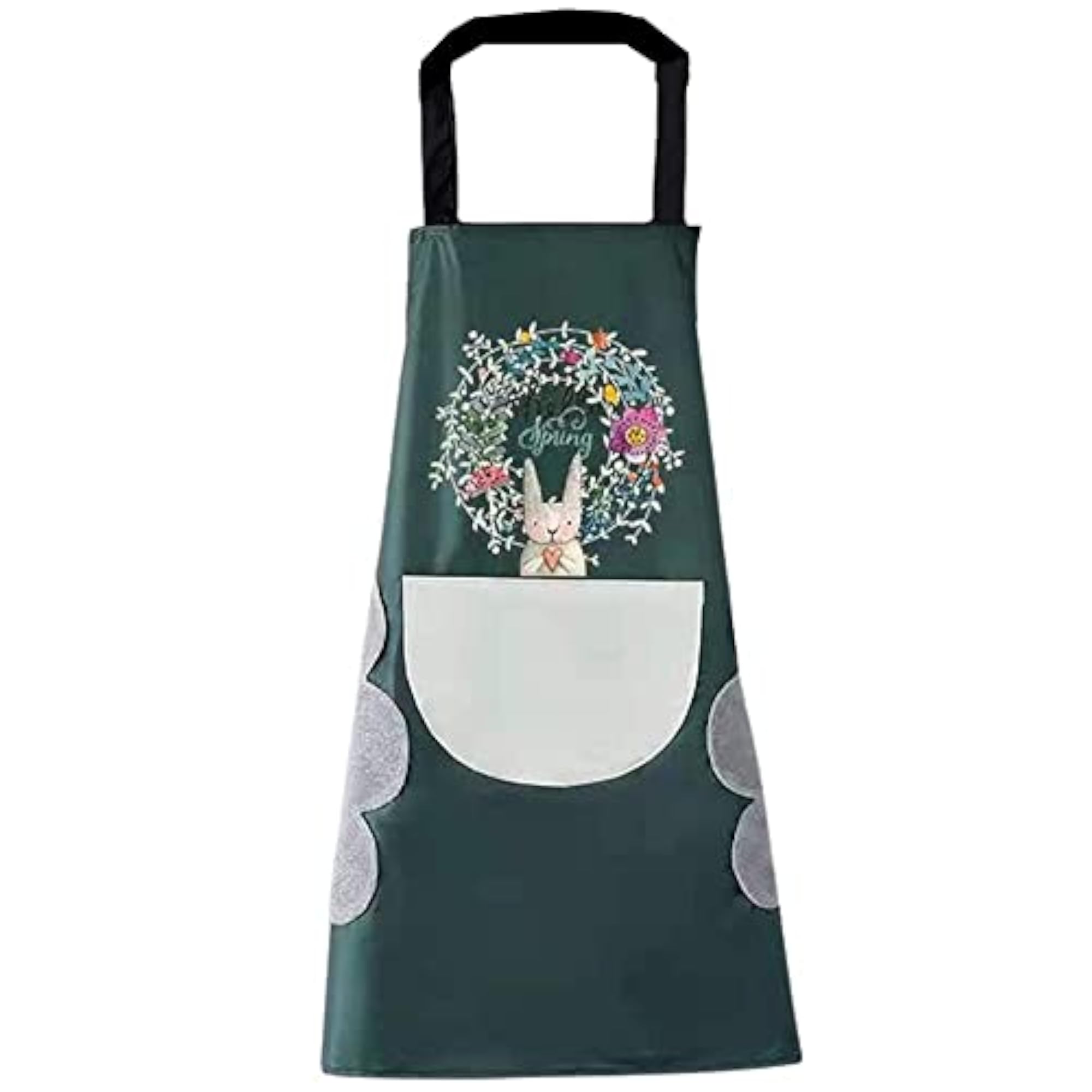 Waterproof Kitchen Apron for Women with Big Front Pocket