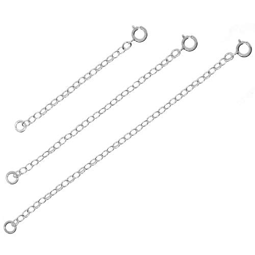 BENIQUE Necklace Extenders for Women - 925 Sterling Silver, 14K Gold Filled, Fully