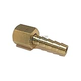 EDGE INDUSTRIAL 1/4' Hose ID to 1/4' 45° Female SAE Flare Brass Swivel Connector Fuel / AIR / Water / Oil / Gas / WOG (Qty 01)