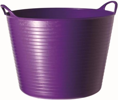 Red Gorilla Large Flexible Plastic Tub Toy Storage Laundry Gardening and More 38 Liter/9.9 Gallons Purple