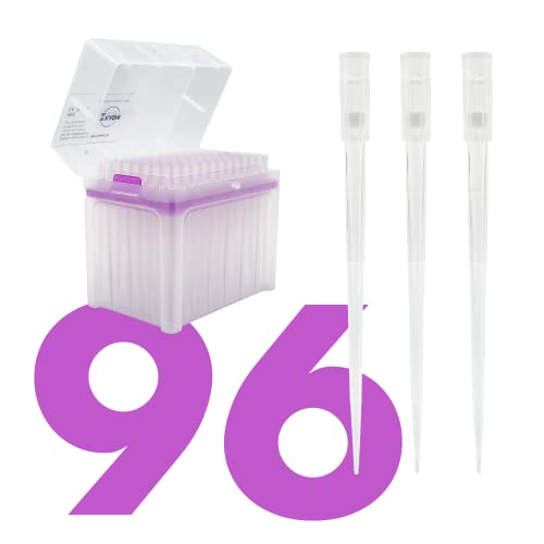 Kashi Scientific 200uL Extended Universal Filter Racked Pipette Tips, Sterile Dnase/Rnase Free, Pyrogen Safe [200ul Extended Tip, Filtered, 96 Tips]