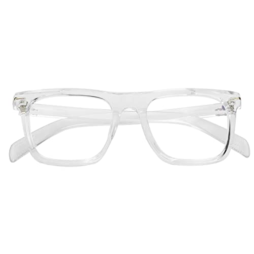 Image of JOVAKIT Square Frame Glasses for Women Men Non-prescription Clear Lens Eyeglasses Anti-Blue Light Lens Eyewear