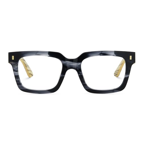 Image of Zeelool Stylish Rectangle Blue Light Blocking Glasses for Men TV Phone Computer Gaming Glasses ZJGX239126-02 Gray