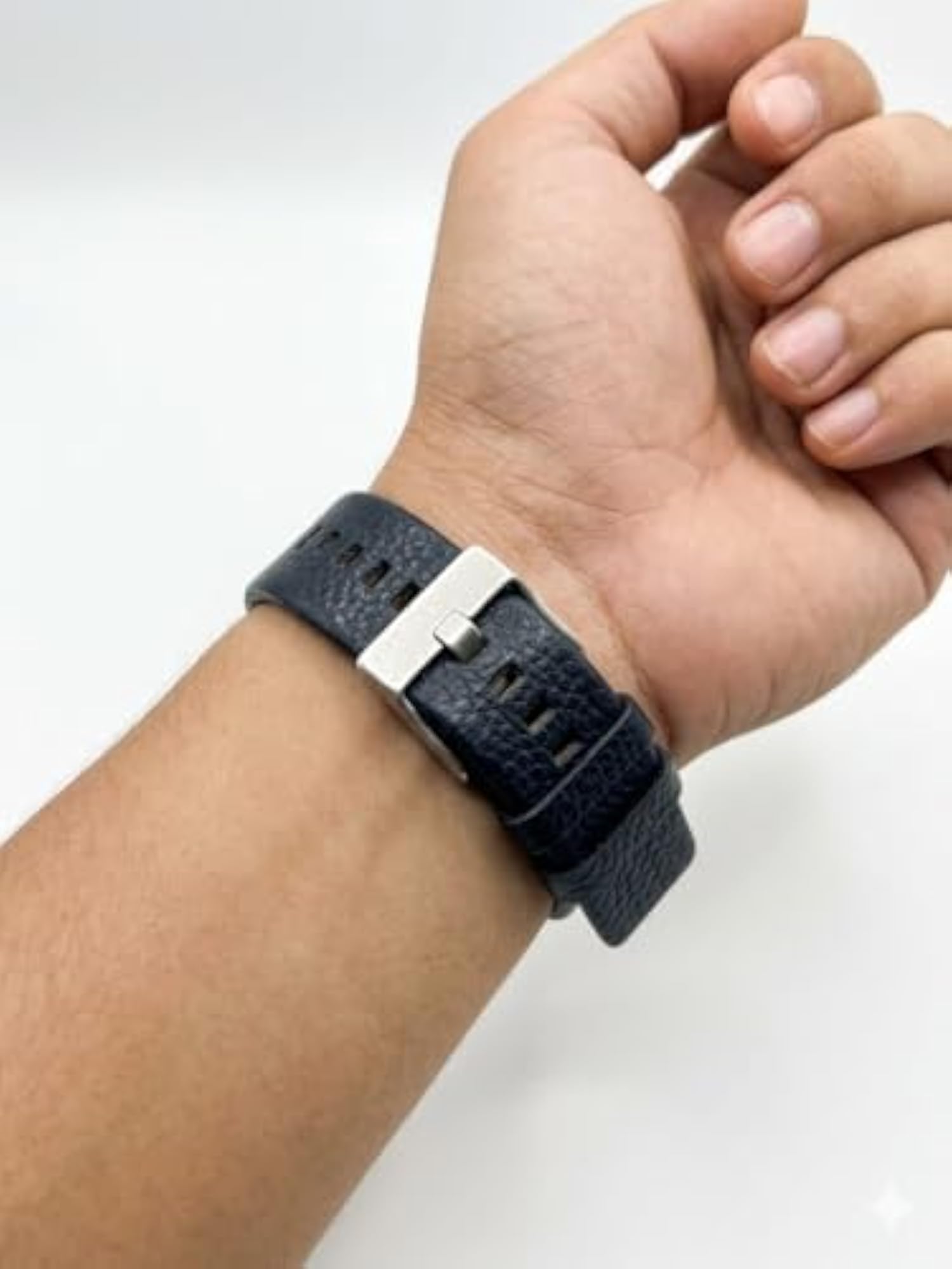 Original Leather Watch Strap, Black, Compatible with Diesel Watches