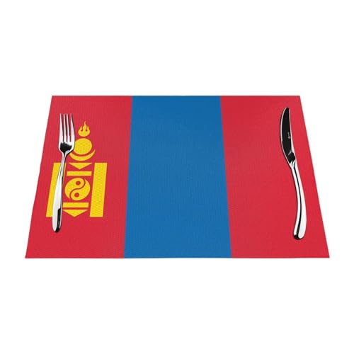 Set de table tissé drapeau mongol 45,7x30,5 cm lavable - 2