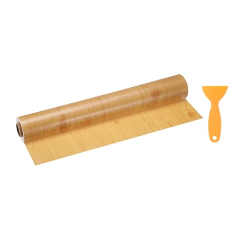 Image of HARFINGTON Wood Grain Repair Tape 15.7 Inch x 33ft Self Adhesive Repair Patch Tape Simulated Wooden Floor Tapes with Plastic Scraper for Tables Doors Windows Furniture, Cherry