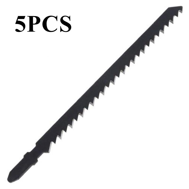 Metal Cutting Jig Blades, 5pcs 6T Jigsaw Blade Cutting Tool Fast Straight Cutting Wood Sheet Panels Extra Long T344D TOP 152mm Woodworking Tool