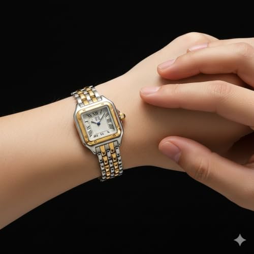 Image of Valencia Analog Women's Watch - Dual Tone Gold & Silver Stainless Steel | Roman Dial | Quartz Movement | Office & Casual Wear | Elegant Ladies Wrist Watch