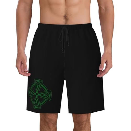 Celtic Cross Knot Irish Shield Warrior Mens Swim Trunks Quick Dry Board Shorts 7" - Hawaii Beach Swimwear4
