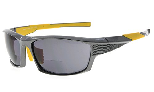 Image of Eyekepper Bifocal Sunglasses for Women Men, Rectangular Frame | Outdoor Sports Bifocal Reading Sunglass, with Readers Built in, Mens Tinted Sun Reader Bifocals, Ladies Cheater,Wrap Half Rim