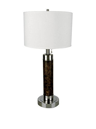 🛒 Flash Sale ORE International 31112 26-Inch Cylinder Table Lamp, Walnut 🛒 Flash Sale ORE International 31112 26-Inch Cylinder Table Lamp, Walnut