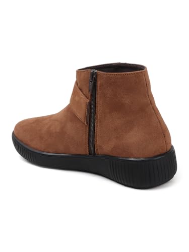 Image of ELLE Women's Buckle Accent Wedge Sole Ankle Bootie