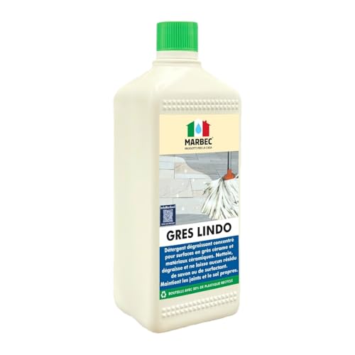 MARBEC GRES LINDO 1LT Nettoyant pour sols en grès cérame nettoie, dégraisse sans résidus. Maintient les sols et les joints propres. Idéal pour un usage...