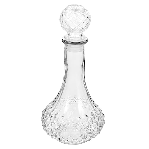 MOLUCKFU Wine Packing Bottle Clear Water Bottle Bourbon Decanter Wine Pourer Container Decanter Wine Serving Carafes Decanter Bottle Whiskey Cocktail Wine Glass