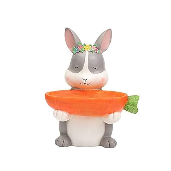 Bloempot opbergvak desktop decoratie Sieradenopslag Entree Sleutel Opbergdoos Snoepopslag Telefoon Opslag van kleine voorwerpen Harsversieringen Kantoor Woonkamer Dierlijke sculptuur,Rabbit