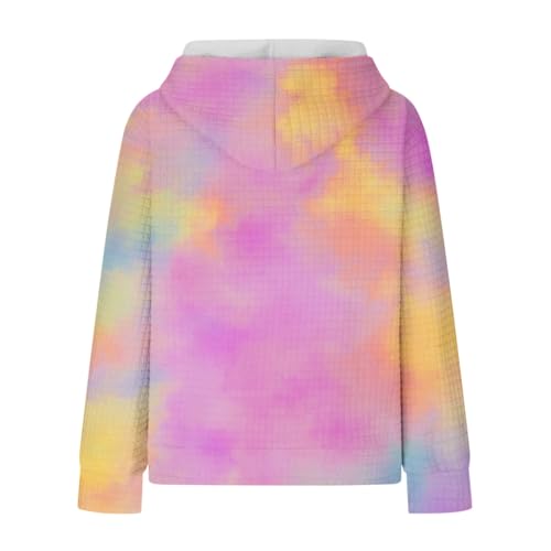 Cute Hoodies for Teen Girls Tie Dye Trendy Preppy Hooded Sweatshirts Pullover Tops Loose Kids Oversize Girls Hoodies3