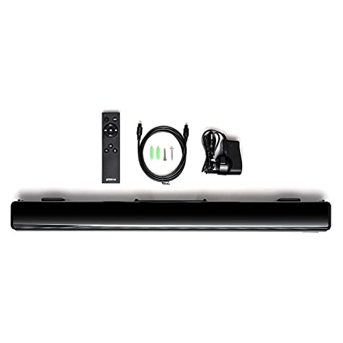 groov e Soundbar 50 - All-in-one Sound Bar with Bluetooth, Optical, USB, Coaxial & AUX Playback - Speaker with 50W Power & Super Bass - Button & Remote Control - Wall Mount Kit Included - Black groov e Soundbar 50 - All-in-one Sound Bar with Bluetooth, Optical, USB, Coaxial & AUX Playback - Speaker with 50W Power & Super Bass - Button & Remote Control - Wall Mount Kit Included - Black