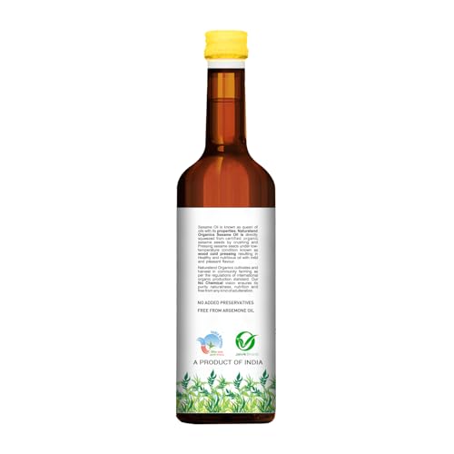 Image of Natureland Organics Sesame Oil 1 Ltr - Cold Pressed (Pack of 2)