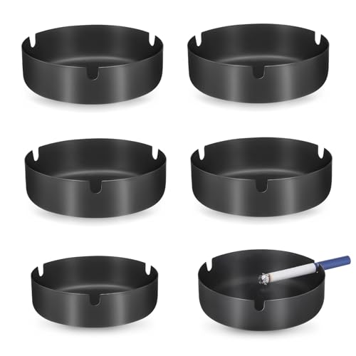 Huiguli 6 Stück Edelstahl Aschenbecher, Tischplatte Moderne...