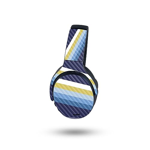 Image of MightySkins Carbon Fiber Skin Compatible with Skullcandy Crusher ANC 2 - Cool Stripes | Protective, Durable Textured Carbon Fiber Finish | Easy to Apply