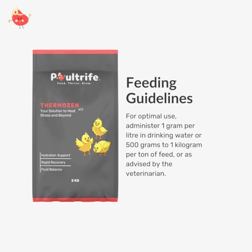 Image of Thermozen WS - Water-Soluble Poultry Heat Stress Supplement | Electrolytes, Vitamins, & Probiotics for Dehydration, Gut Health, & Immunity - 5 KG