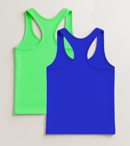 Image of Kurve Premium Girls Seamless Supersoft Wide Strap Comfortable Racerback Tank (Made with Love in The USA)