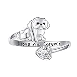 YAFEINI Shih Tzu Ring 925 Sterling Silver Shih Tzu Ring Shih Tzu Jewelry Gift for Women Shih Tzu Lovers (6)