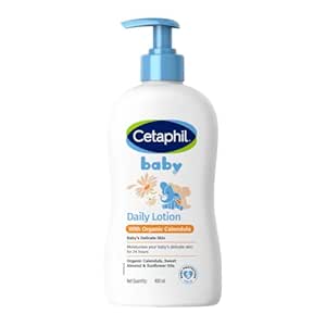 Baby Daily Lotion with Organic Calendula |Vitamin E | Sweet Almond & Sunflower Oils |13.5 Fl. Oz
