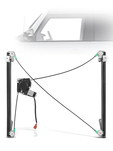 YHTAUTO Front Driver Side Power Window Regulator with 2-Pin Motor Assembly for Chrysler Town and Country & Dodge Caravan/Grand Caravan & Plymouth Voyager/Grand Voyager 1996-2000