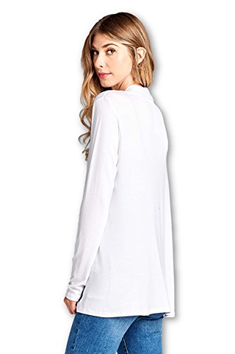 Image of Women Casual Open Front Long Sleeve Lightweight Softest Viscose Made from Bamboo Cardigan
