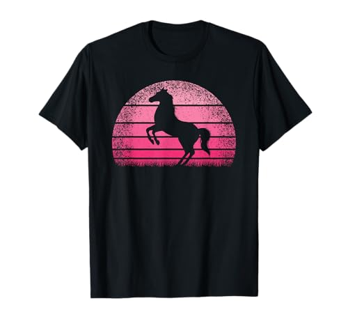 Retro Pferd Reitsport Reiter Pferdeliebhaber Damen Mädchen T-Shirt