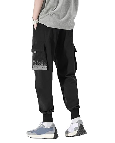 Image of JUGULAR Men's Regular Fit low Rise Cotton Solid Stylish Cargo Track Pants