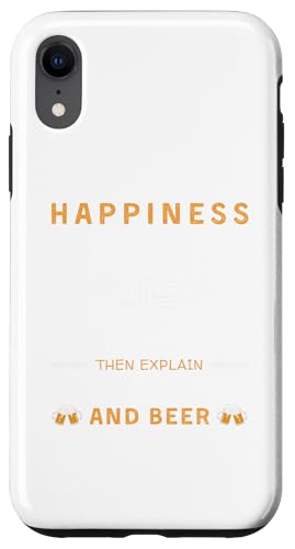 Coque pour iPhone XR T-shirt amusant trompette et bière | If money can't buy happiness