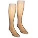NuVein Sheer Compression Stockings, 15-20 mmHg Support, Women's Medium Denier Nylons, Knee High, Closed Toe, Beige, 3X-Large