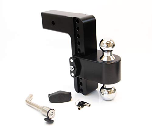 Weigh Safe CTB8-2.5-CER-BLA Drop Hitch Receiver: 2.5 Inches Adjustable