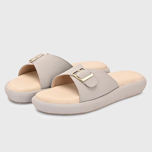 Image of Centrino Women's Sandals | Elegant Stylish Slip-On Chappals for Ladies |Lightweight & Breathable Slippers /Flip-Flops| Durable Outdoor Synthetic Casual Wear,Party and Formal Occasions(9322)