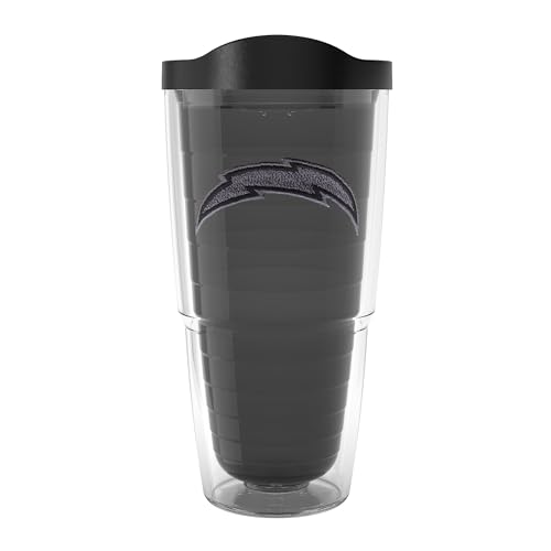 Image of Tervis NFL Los Angeles Chargers - Monochrome Made in USA Double Walled Insulated Tumbler Travel Cup Keeps Drinks Cold & Hot, 24oz, Classic