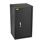HomeSafe HV70K Large Safe with Key Lock, 70x40x36cm (HxWxD), Money Safe Lock Box for Home Security, Storage Safety Locker for Cash Savings, Office safe for documents with 2 height-adjustable shelves