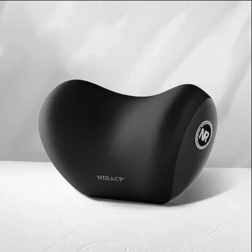 Image of Car Neck Pillow Neck Pain Relief for Long Drive Car Seat Back Head Rest Memory Foam Pillow Adjustable Strap and Removable Breathable Cover.(Black)
