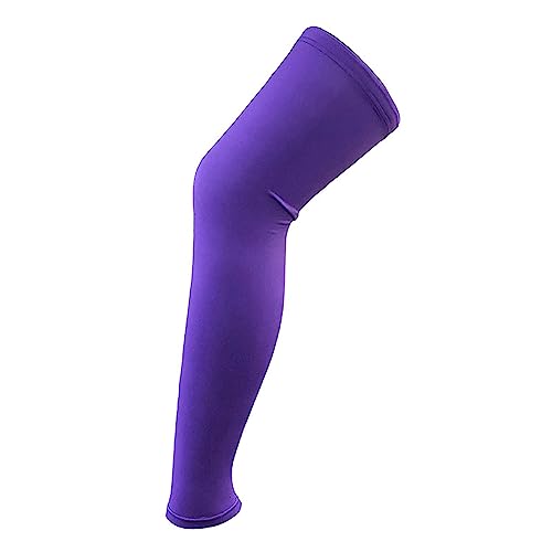 Jueshanzj Sports knee leggings breathable compression leggings calf protector compression Purple 2 pack XL