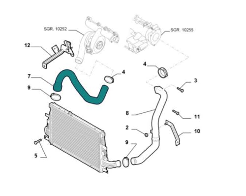 Amazon.com: AG ATUZ-GERMANY Turbo Air Intake Hose for Alfa Romeo  