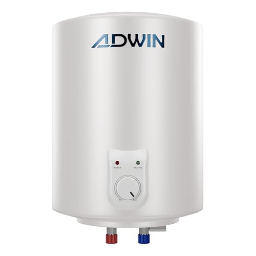 Image of ADWIN GRANDE 15L Storage Water Heater (Geyser) | Glass Lined Tank | 8 Bar High Pressure | Copper Heating Element | PUF Insulation | Hard Water Resistant | 2 Year Product & 7 Year Tank Warranty