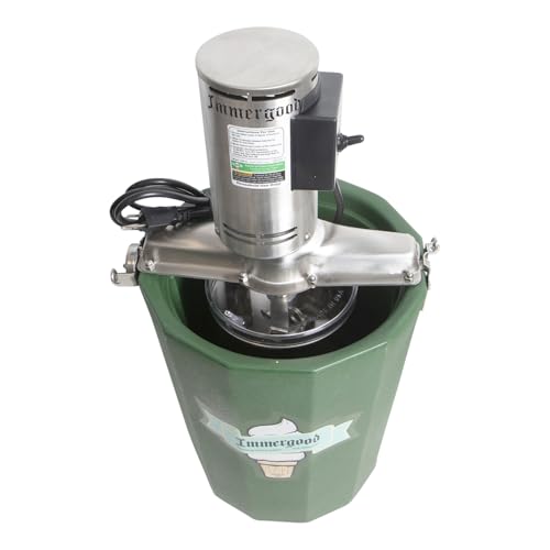 Immergood 6 qt. PREMIUM Electric Ice Cream Maker - Stainless Steel - Leakproof Tub の商品画像 2