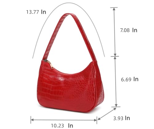 Image of CYHTWSDJ Shoulder Bags for Women, Cute Hobo Tote Handbag Mini Clutch Purse with Zipper Closure