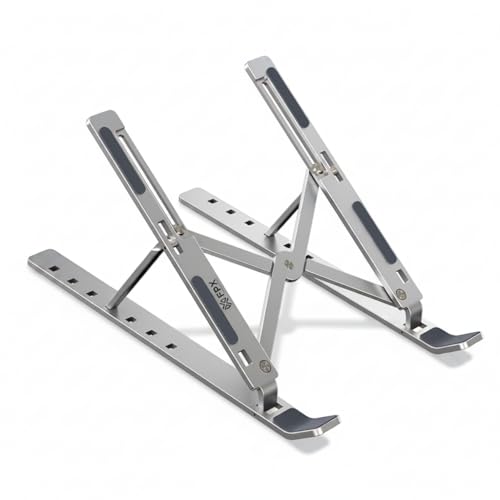 Image of Universal Laptop Stand, Adjustable Height, Multi-Angle Ventilation, for Laptops up to 15.6 Inch, Silver