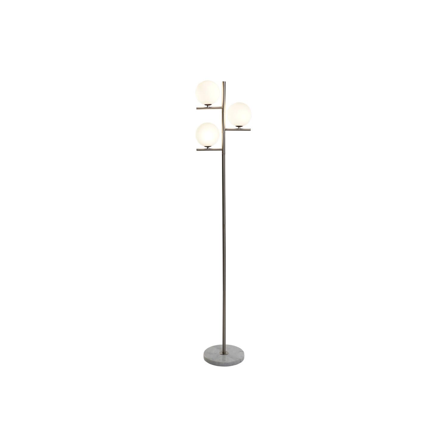 Lampadaire de sol en marbre et boule cristal AlexandreHouse