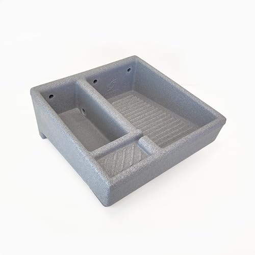 Catálogo para Comprar On-line Tarjas de plastico los preferidos por los clientes. 43 Lavadero de plastico 55 con pileta izquierda (Gris jaspeado)