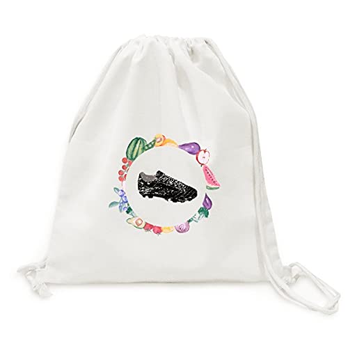Sac en tissu pliable à sangle noir pour fruits et légumes et chaussures de foot