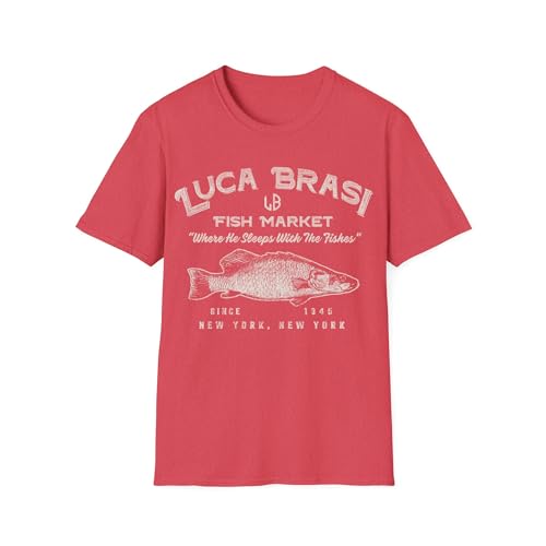 Luca Brasi Unisex T-Shirt, Vintage Movie Parody Tee, Italian Mobster Graphic Shirt Heather Red